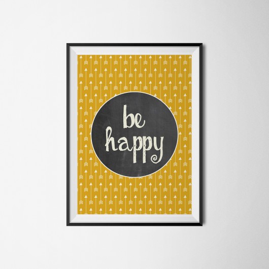 plakat be happy myscandi
