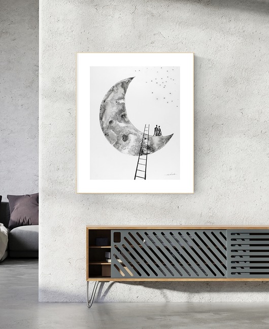 grafiki i ilustracje Grafika 40X50 cm wykonana ręcznie