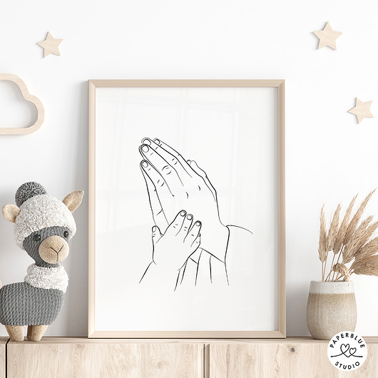 obrazy i plakaty do pokoju dziecięcego Dotyk Miłości No. 6