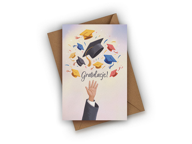 kartki okolicznościowe - wydruki Kartka z okazji ukończenia szkoły- Gratulacje!