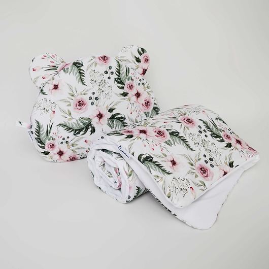 Zestaw blossom kocyk+poduszka miś damani