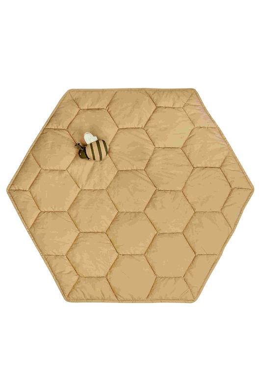 pokój dziecka - różne Mata do zabawy Honeycomb 100 x 100 cm, Planet Bee, Lorena Canals