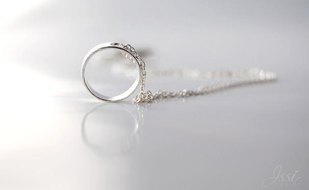 srebrne naszyjniki RING 3D - srebro 925