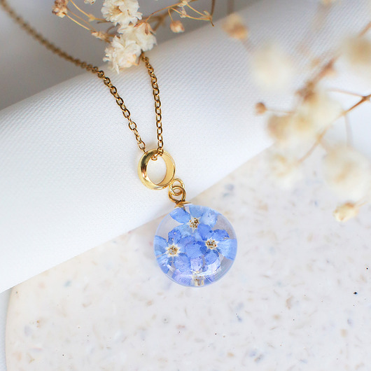 wisiory Wisiorek z niezapominajkami