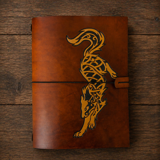 notatniki i albumy Skórzana Okładka Notes A5 Wilk