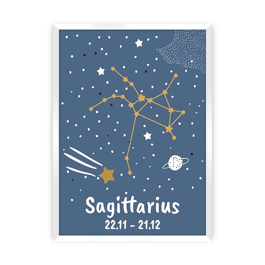 obrazy i plakaty do pokoju dziecięcego Obrazek Zodiac Sagittarius 30x40