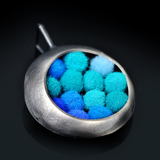 Srebrny wisiorek TURQUOISE MELANGE SHAMBALA