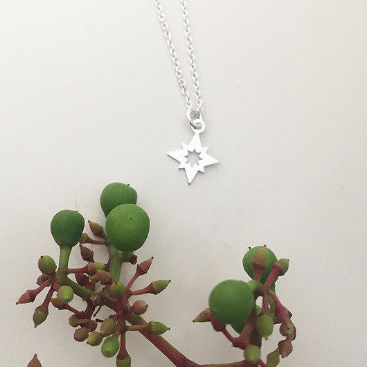 srebrne naszyjniki Naszyjnik GWIAZDKA , srebrna gwiazda