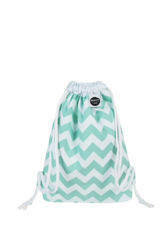 torebki, worki i plecaki dziecięce Worek przedszkolaka Miętowy Zygzak
