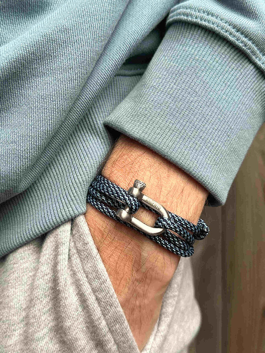 biżuteria męska Męska bransoletka z szeklą ArgentoMen