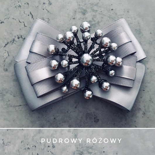 broszki Brosza  z Ogromnymi Perłami kolor Gołębi