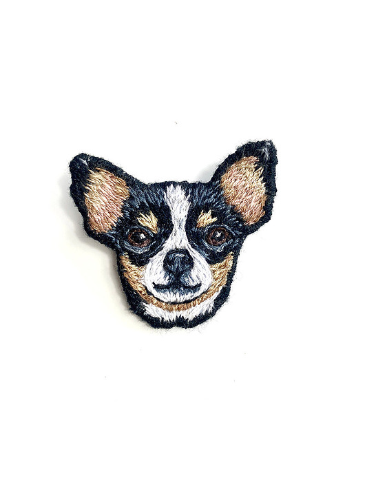 broszki Broszka Chihuahua UNIKAT - haft ręczny