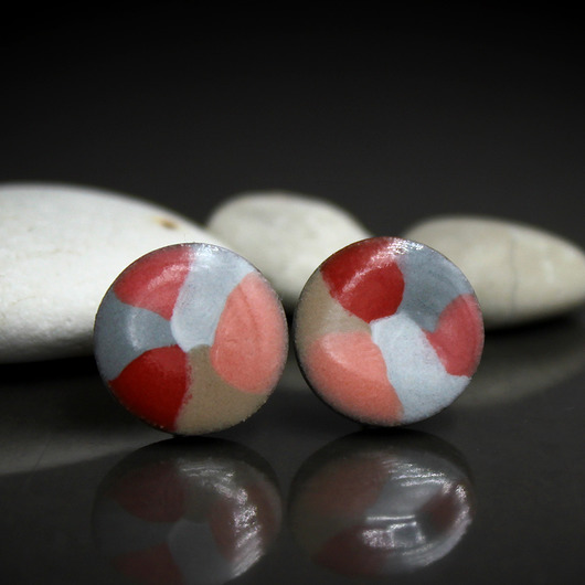 kolczyki ceramiczne Owocowe /stal chirurgiczna/