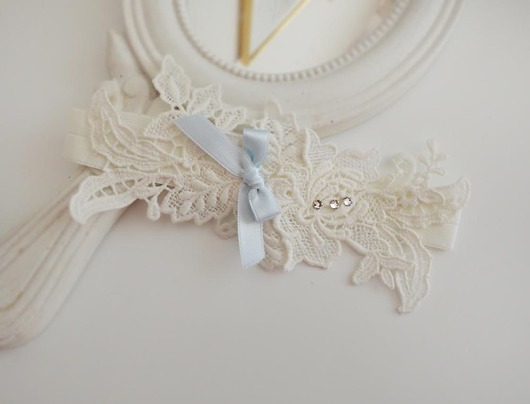 Podwiązka ślubna ecru Anelis Atelier