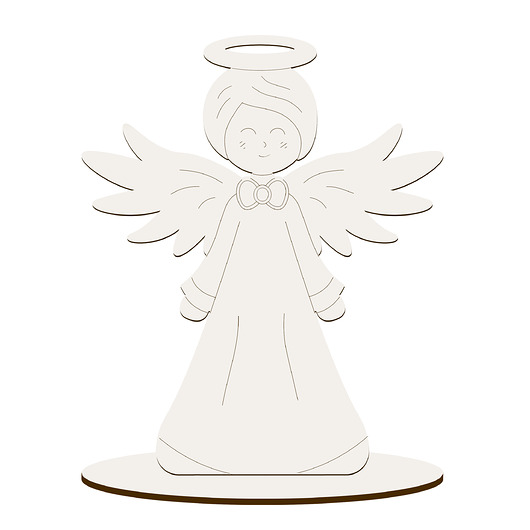 dekoracje świąteczne Drewniany Anioł Aniołek Dekoracja Ozdoba na Święta Chrzest BIAŁA dla Dzieci