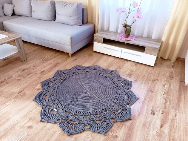 dywany DYWAN  szydełkowy 120 cm