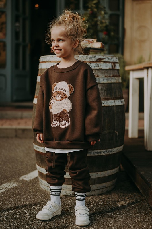 dziewczynka - inne Dres oversize Cynamonka Teddy
