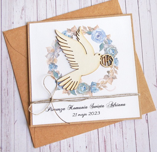 kartki na komunię Kartka, PERSONALIZACJA : I Komunia Święta