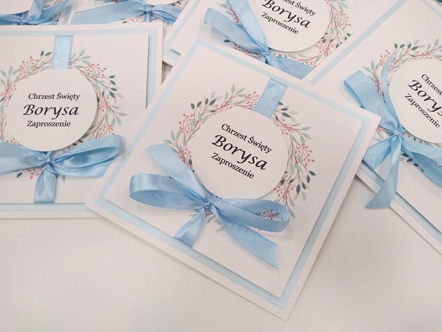 kartki, zaproszenia na chrzest Zaproszenie na CHRZEST ŚWIĘTY/ROCZEK