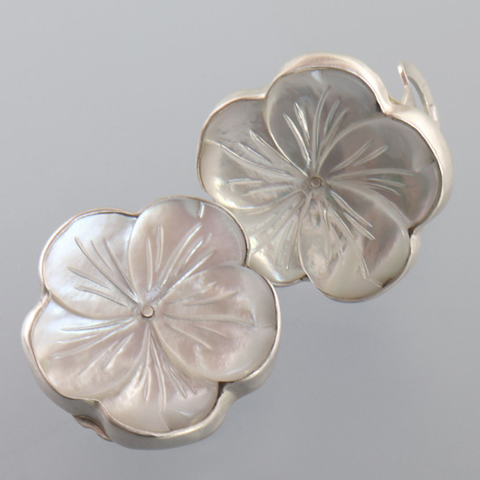 klipsy Perło-kwiaty - klipsy