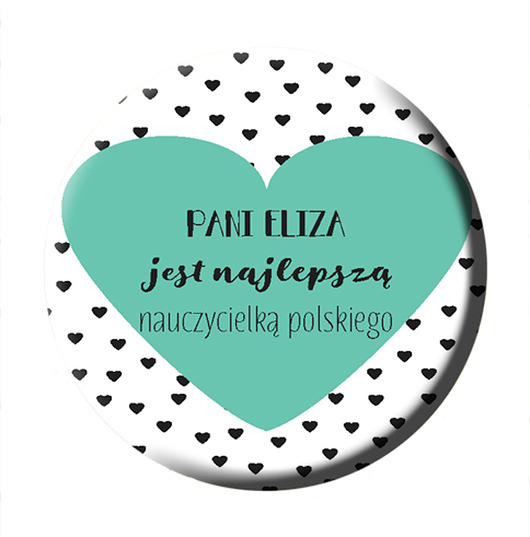magnesy Magnes dedykowany nauczycielce z imieniem,