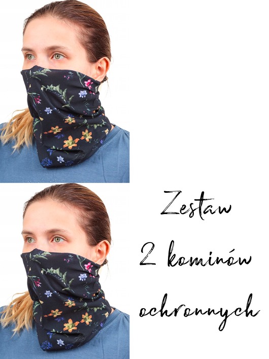 2 szt. kominów - masek ochronnych - kwiatki Usunieta