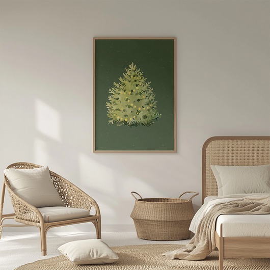 plakaty Plakat Swiąteczny na ścianę A3 Minimalistyczny Plakat nowoczesny Choinka
