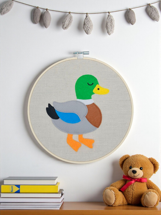 obrazy i plakaty do pokoju dziecięcego Obrazek Kaczuszka Handmade Dekoracja do Pokoju Dziecka