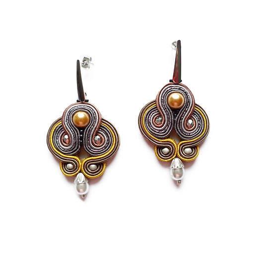 Isadora- kolczyki soutache Mró Soutache