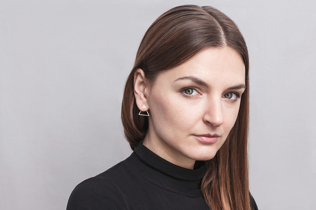 Kolczyki TRÓJKĄT PODWÓJNY 2 /srebro Magdalena Paszkiewicz Jewellery