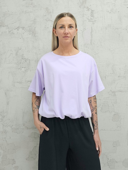 bluzki - inne Bluzka bombka krótki rękawek oversize