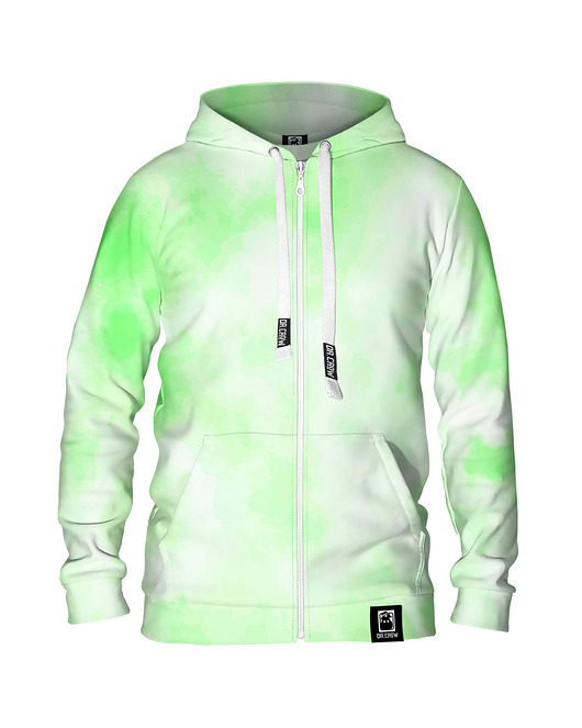 bluzy męskie Męska Bluza Expres Zamek DR.CROW Pastele Zielone