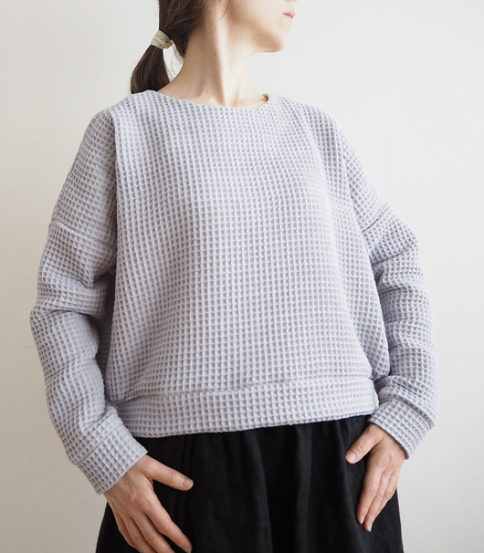 bluza bez kaptura damska Wafel Bluza