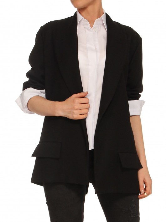 Marynarka oversize YB700023_RAL9005 YULIYA BABICH