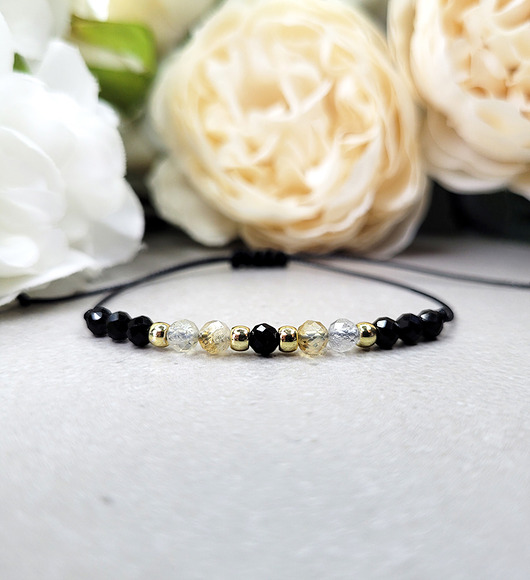 bransoletki z kamieni naturalnych BOGACTWO i ochrona z Turmalinem