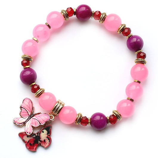 bransoletki z kamieni naturalnych UNIKAT - chalcedon, rubin, hematyt