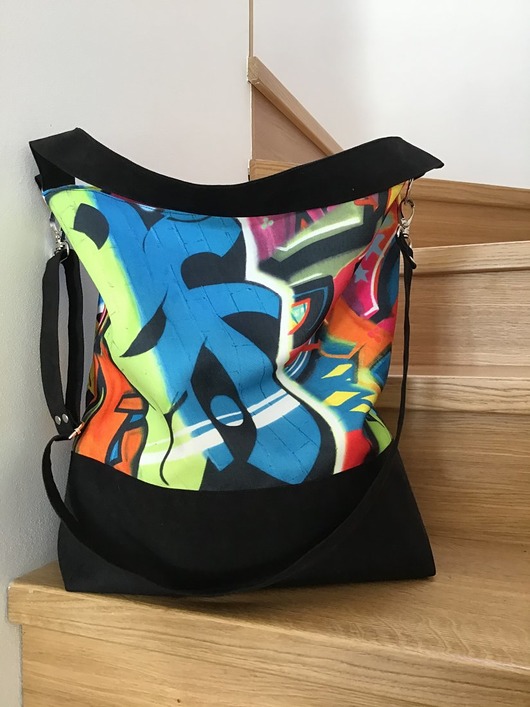 torby na ramię Torba hobo XXL - print graffiti