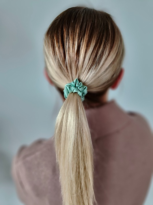 gumki do włosów Gumka jedwabna, scrunchie, frotka mint sorbet MINI