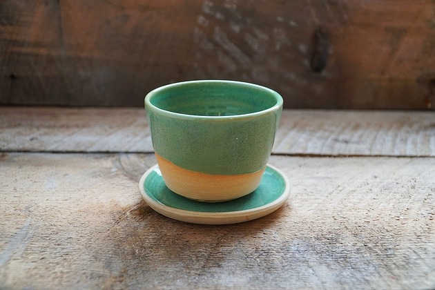 Ceramiczny kubek 200 ml  Ocean Green POTPOTSTUDIO