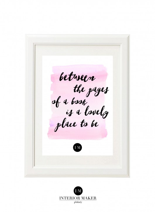 between the pages of a book... plakat a4 Interior Maker wnetrza