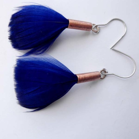 kolczyki z piórami PIÓRKO kolczyki