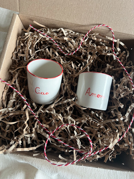 kubki Zestaw prezentowy 2 kubki do espresso CIAO AMORE