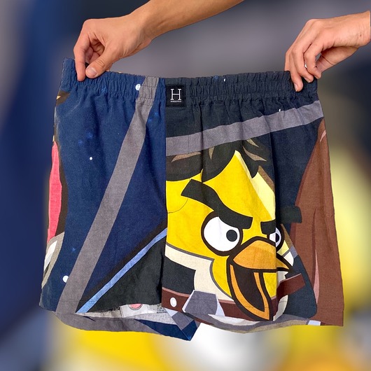 spodnie męskie Spodenki unisex do spania bokserki drugie życie ANGRY BIRDS