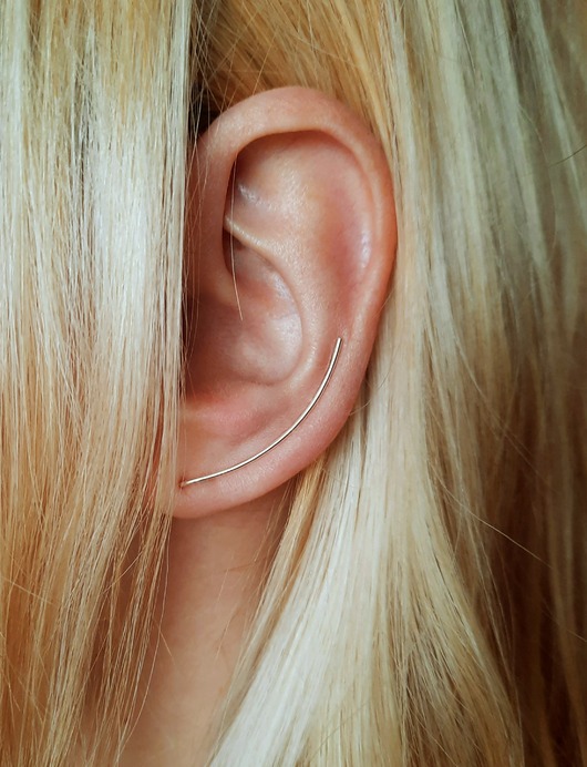 nausznice Kolczyk- nausznica  LINIA srebro