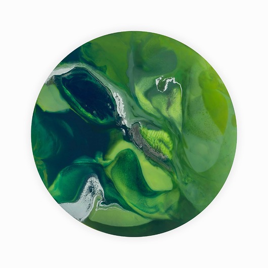 obrazy Okrągły obraz żywica Emerald Flow