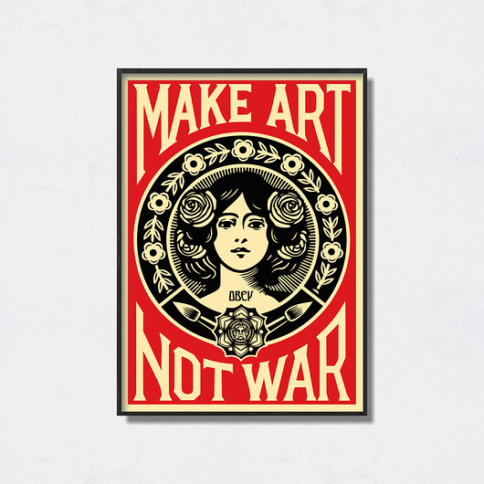 plakaty Plakat Shepard Fairey "Make Art Not War"