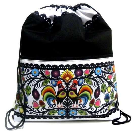 Plecako-worek z autorskim motywem Gaul Designs