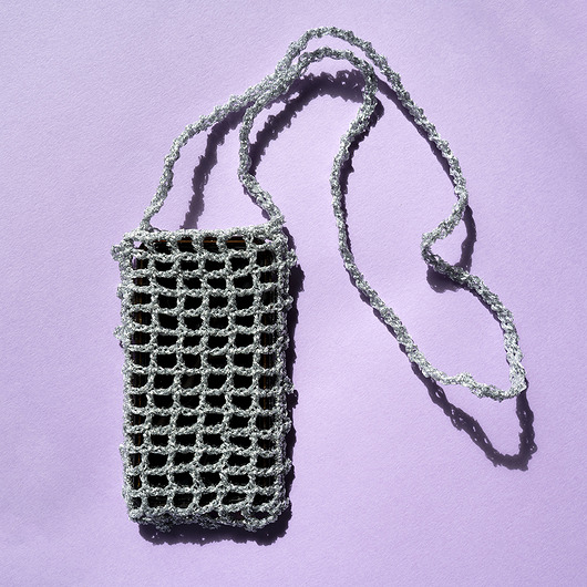 torebki mini Srebrna torebka / etui na telefon