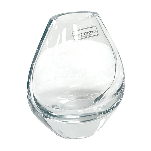 wazony Szklany Wazon ręcznie formowany, Minimalistyczny Formano Niemcy, lata 80.