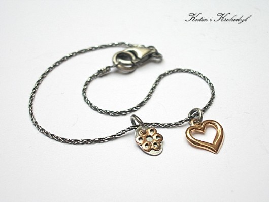 Nitka - heart rosso Katia i krokodyl